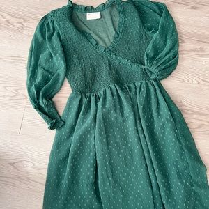 Green Formal Dress with Shear Back